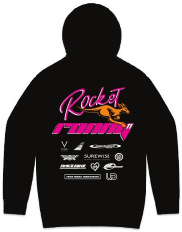 KIDS BLACK ROCKET RONNY HOODIE